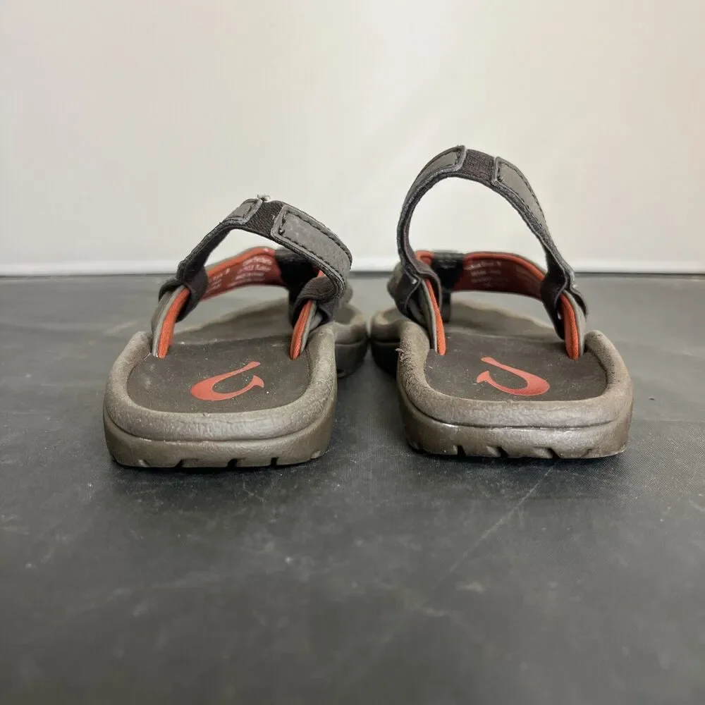 Olukai Hokua Toddler 9/10 Flip Flop Sandals Brown Heel Strap Sandals Boys Chrty